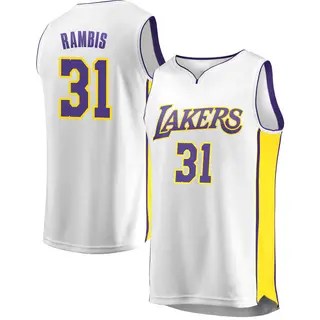 Los Angeles Lakers Men's Kurt Rambis White Fast Break Jersey - Association Edition