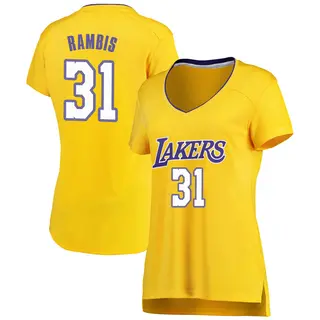 Los Angeles Lakers Women's Kurt Rambis Gold Fast Break Jersey - Icon Edition