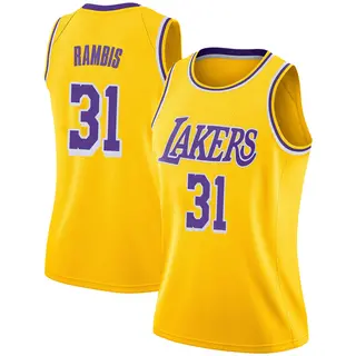 Los Angeles Lakers Women's Kurt Rambis Gold Swingman 2018/19 Jersey - Icon Edition