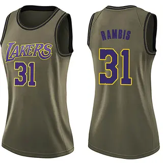 Los Angeles Lakers Women's Kurt Rambis Green Swingman Salute to Service Jersey
