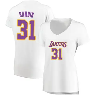 Los Angeles Lakers Women's Kurt Rambis White Fast Break Jersey - Association Edition