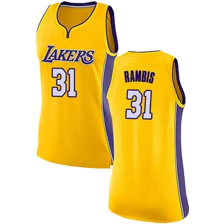 Los Angeles Lakers Women's Kurt Rambis Yellow Swingman Jersey - Icon Edition