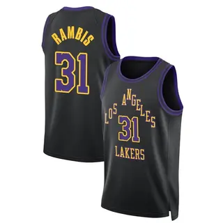Los Angeles Lakers Youth Kurt Rambis Black Swingman 2023/24 City Edition Jersey