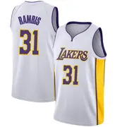 Los Angeles Lakers Youth Kurt Rambis White Swingman Jersey - Association Edition